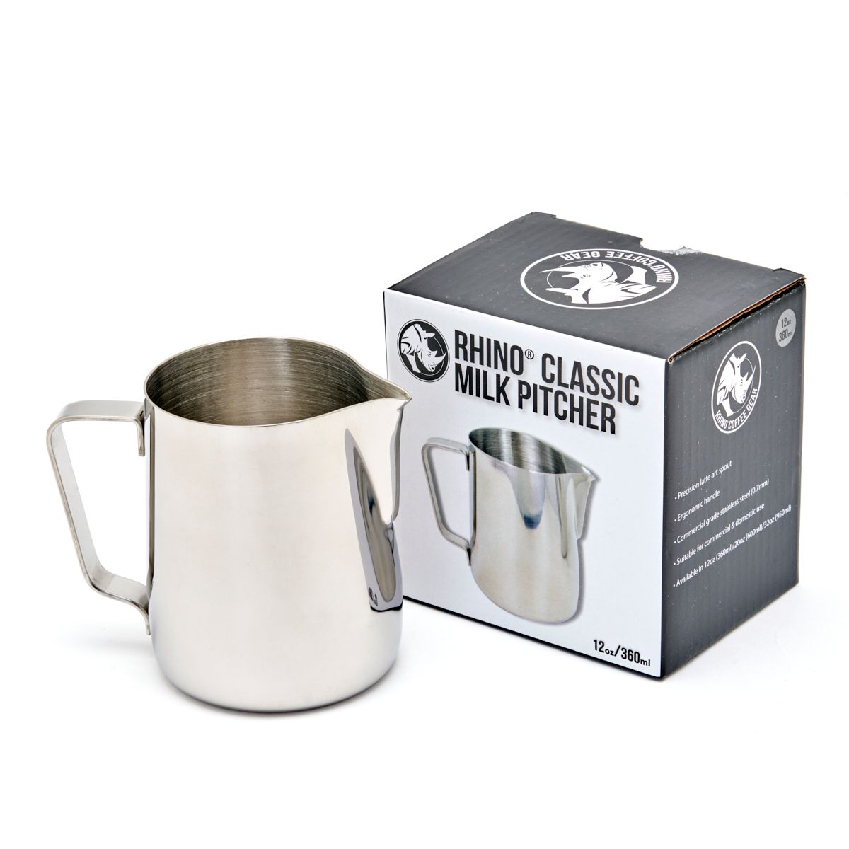 Rhino classic milk jug, various sizes