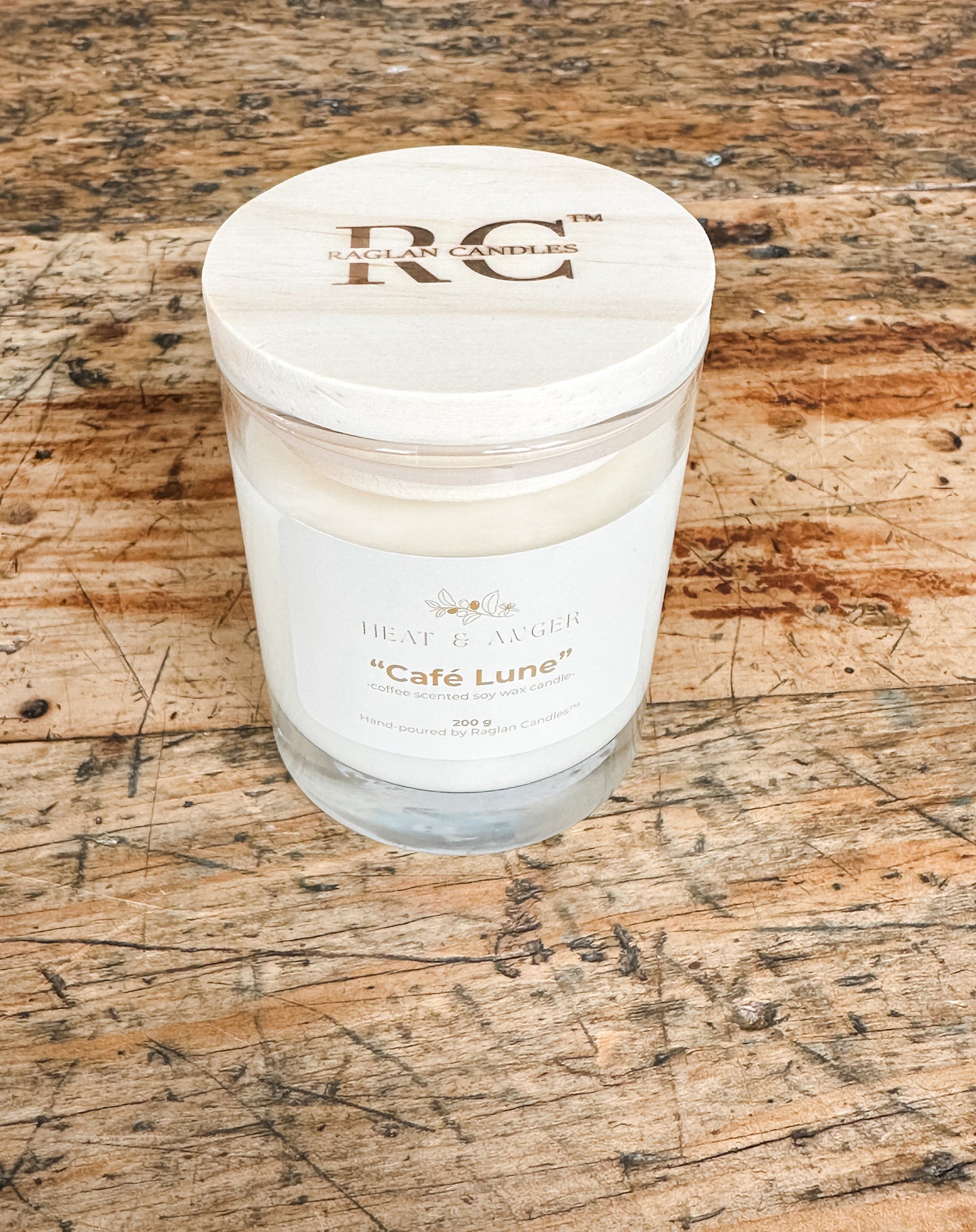 Heat & Anger ~ Cafe Lune 200g Soy Candle